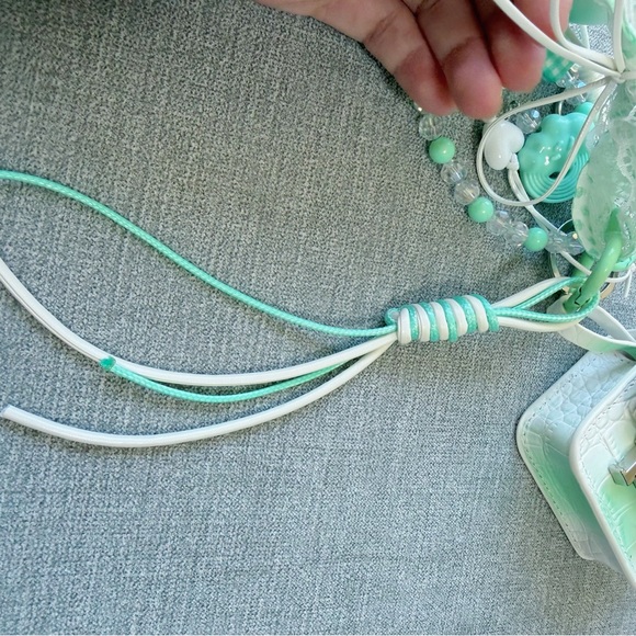 Mint Green Croc Mini Bag Charm Set | Mix & Match Keychain - Picture 7 of 12